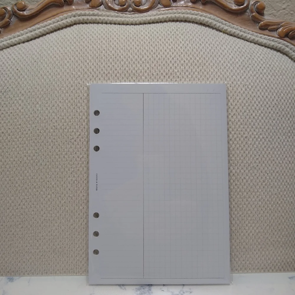 Cloth and Paper Column Note Taking A5 Planner Agenda Inserts
